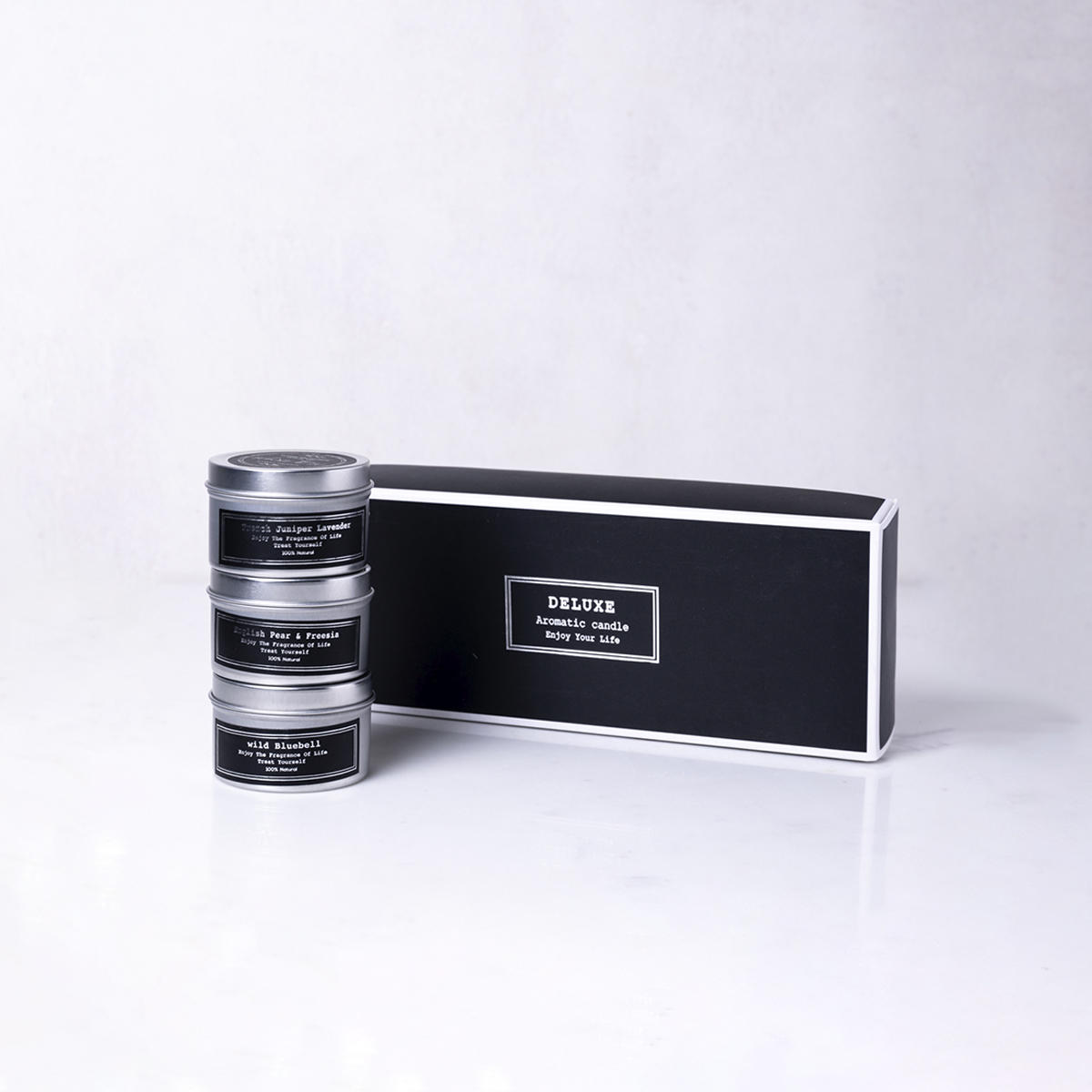 SET X 3 VELAS SILVER