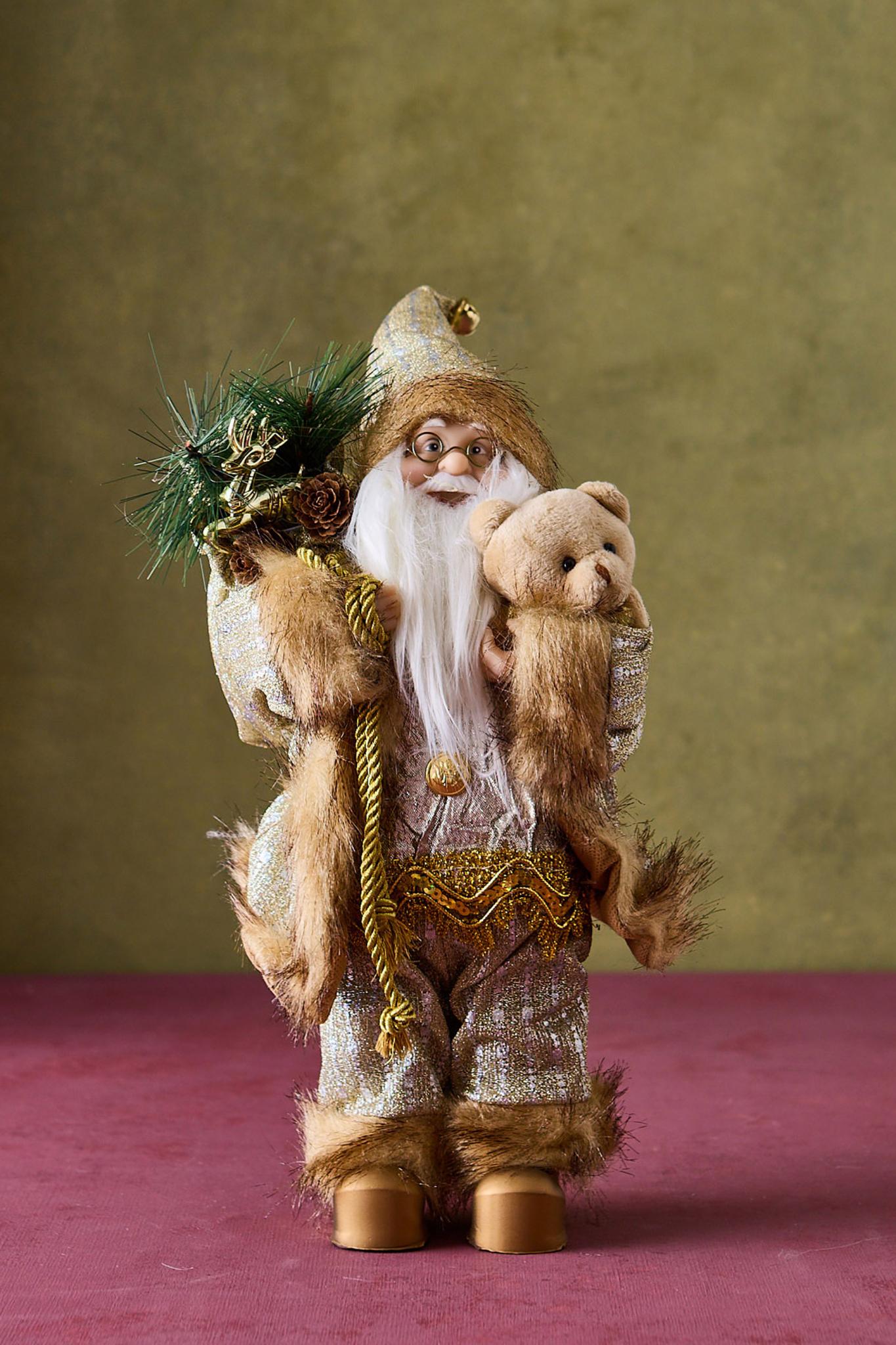 ADORNO SANTA CLAUS GOLD 38CM